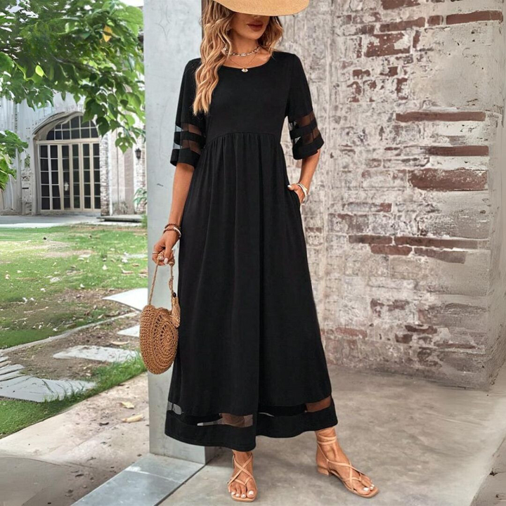 Aubrielle | Women's Flattering Empire-Waist Midi Dress