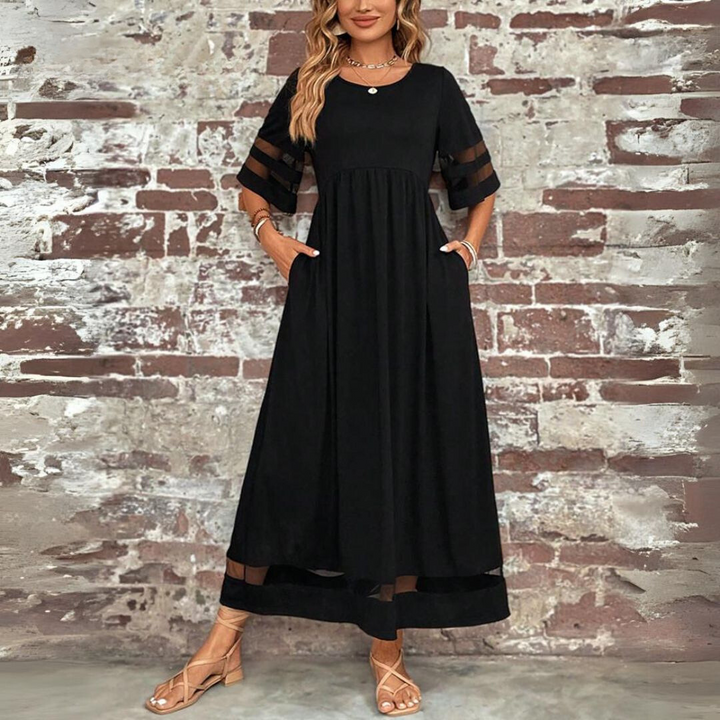Aubrielle | Women's Flattering Empire-Waist Midi Dress