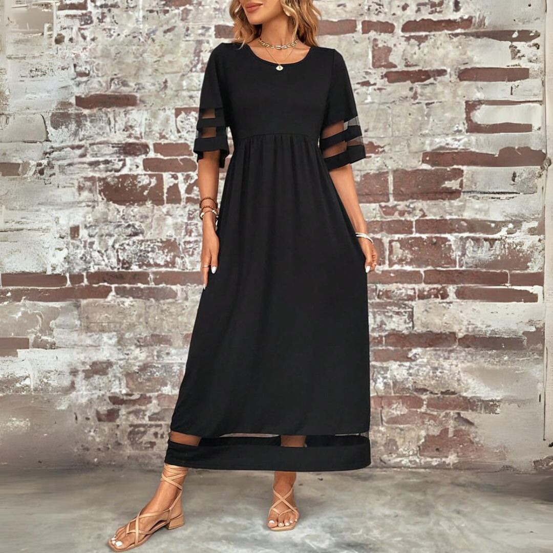 Aubrielle | Women's Flattering Empire-Waist Midi Dress