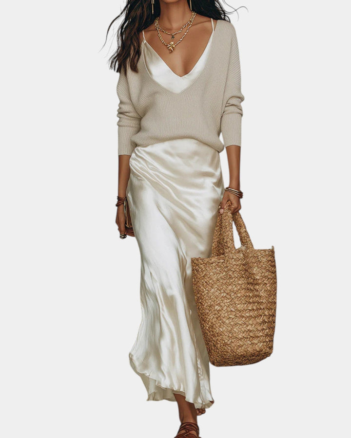 Bérénice | Women's Refined Satin-Effect Fluid Blouse