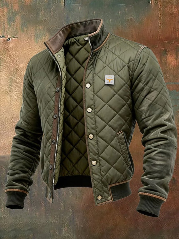 Basile | Men's Diamond Quilted Snap Bomber