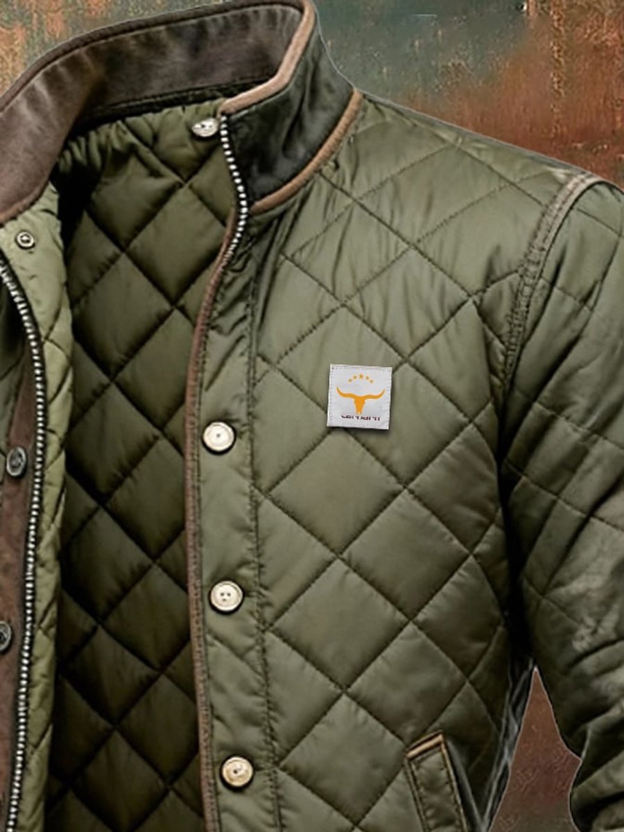 Basile | Men's Diamond Quilted Snap Bomber