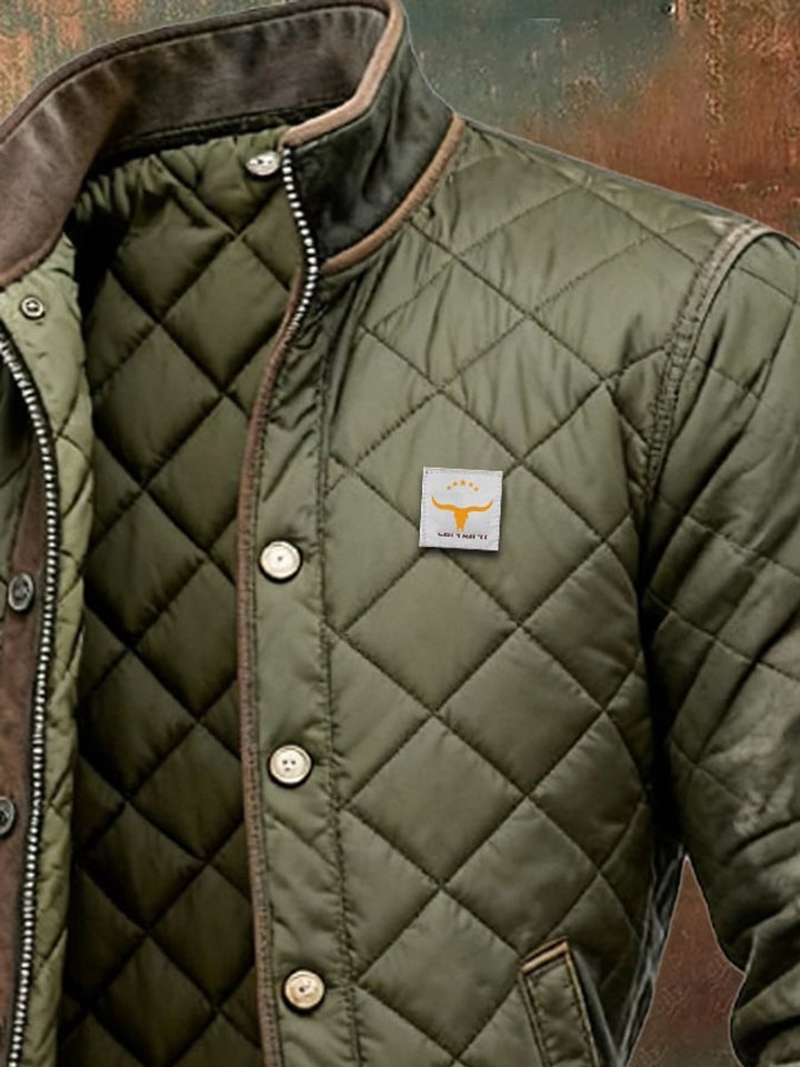 Basile | Men's Diamond Quilted Snap Bomber