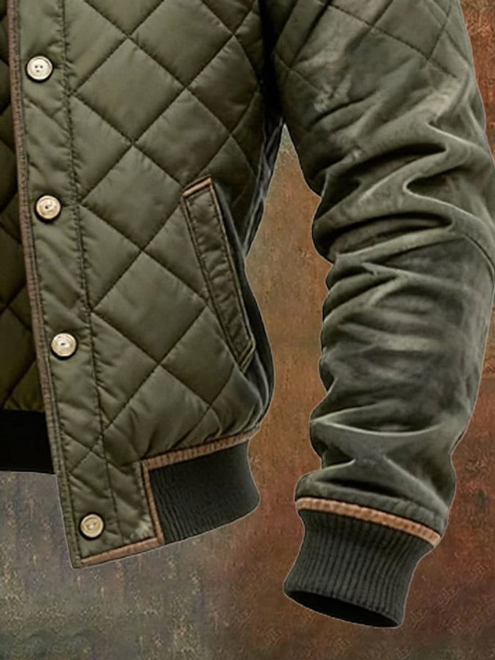 Basile | Men's Diamond Quilted Snap Bomber