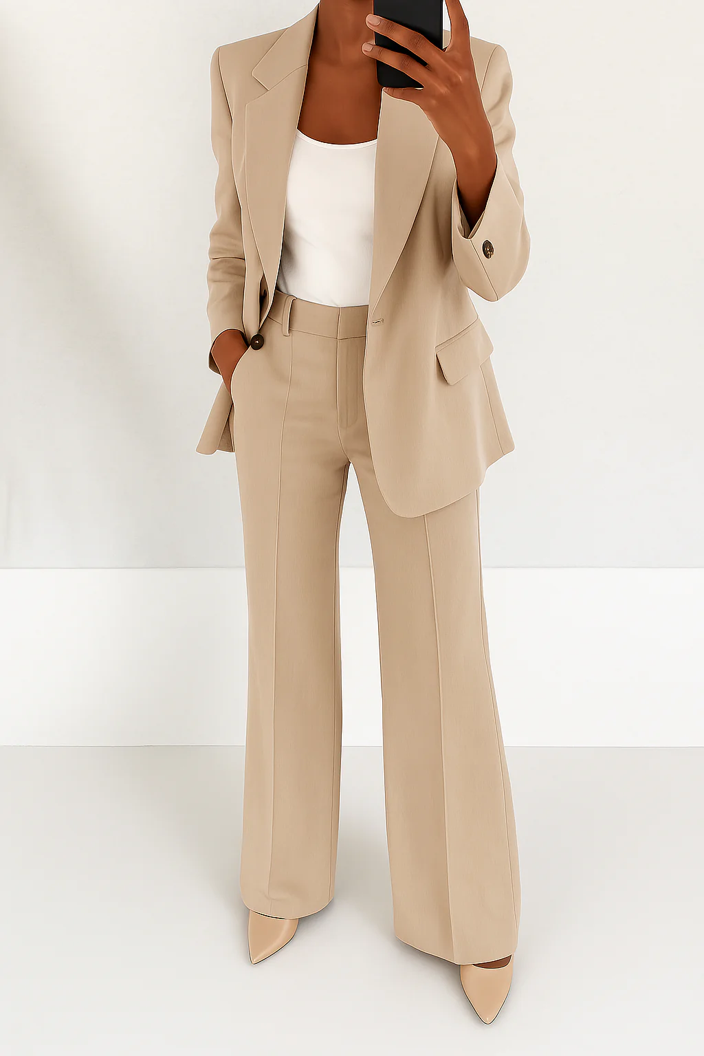 Beatrice | Women's Notched-Collar Tailored Two-Piece Suit