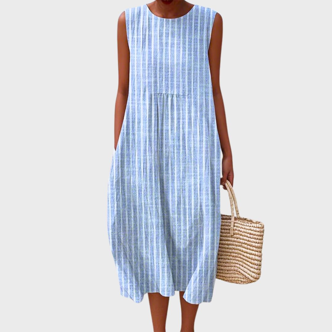 Beatrix | Women's Simple Elegant Flowing Knee Length Midi Dress