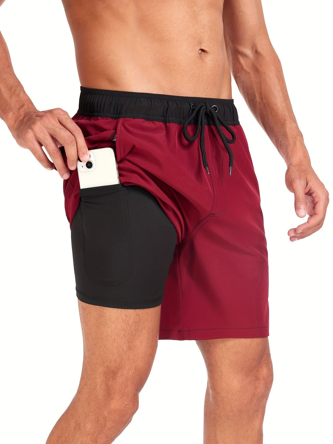 Bennett | Men's Knee Length Inner Pocket Panel Swimming Shorts