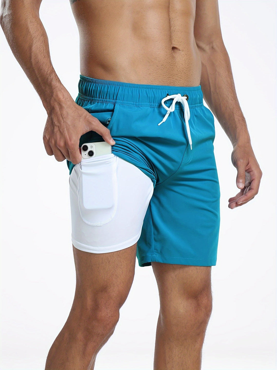 Bennett | Men's Knee Length Inner Pocket Panel Swimming Shorts
