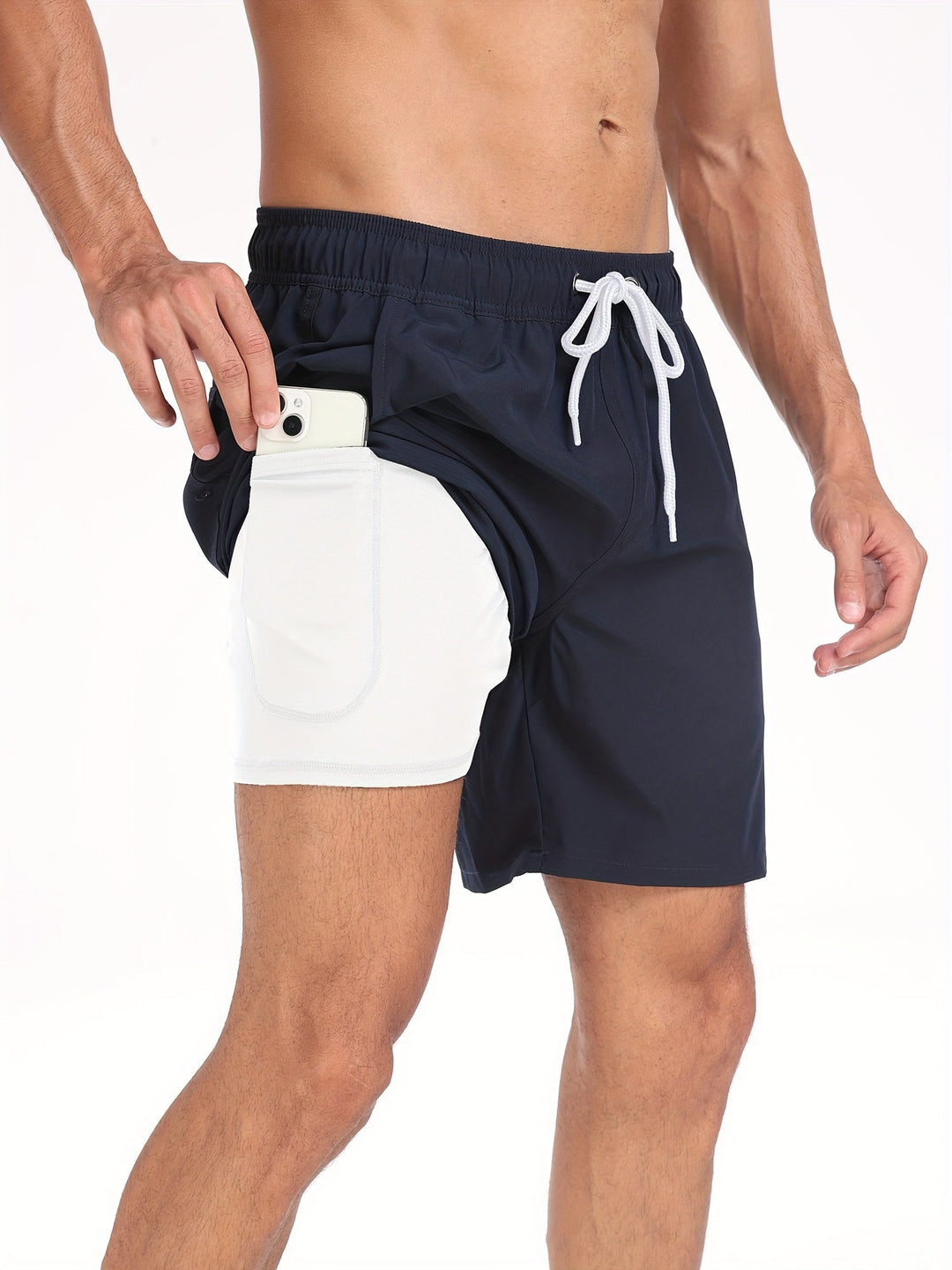 Bennett | Men's Knee Length Inner Pocket Panel Swimming Shorts