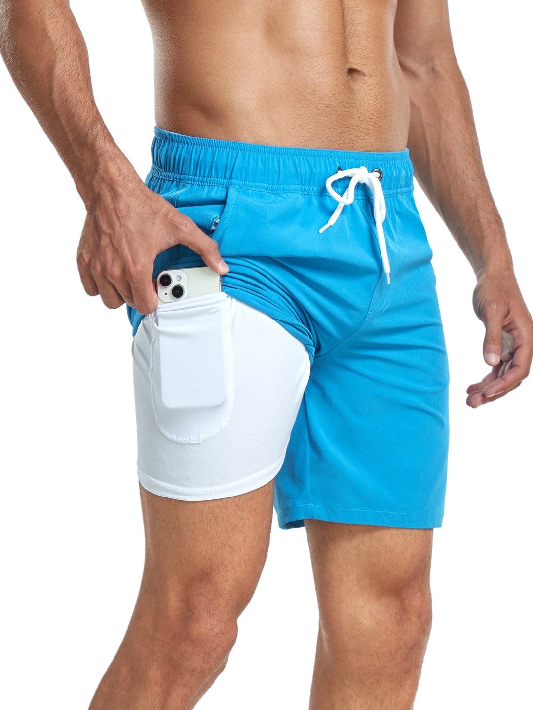 Bennett | Men's Knee Length Inner Pocket Panel Swimming Shorts