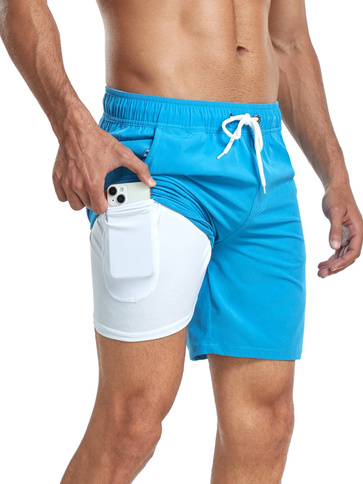 Bennett | Men's Knee Length Inner Pocket Panel Swimming Shorts
