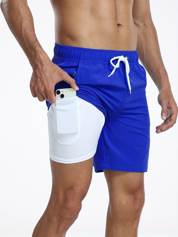 Bennett | Men's Knee Length Inner Pocket Panel Swimming Shorts