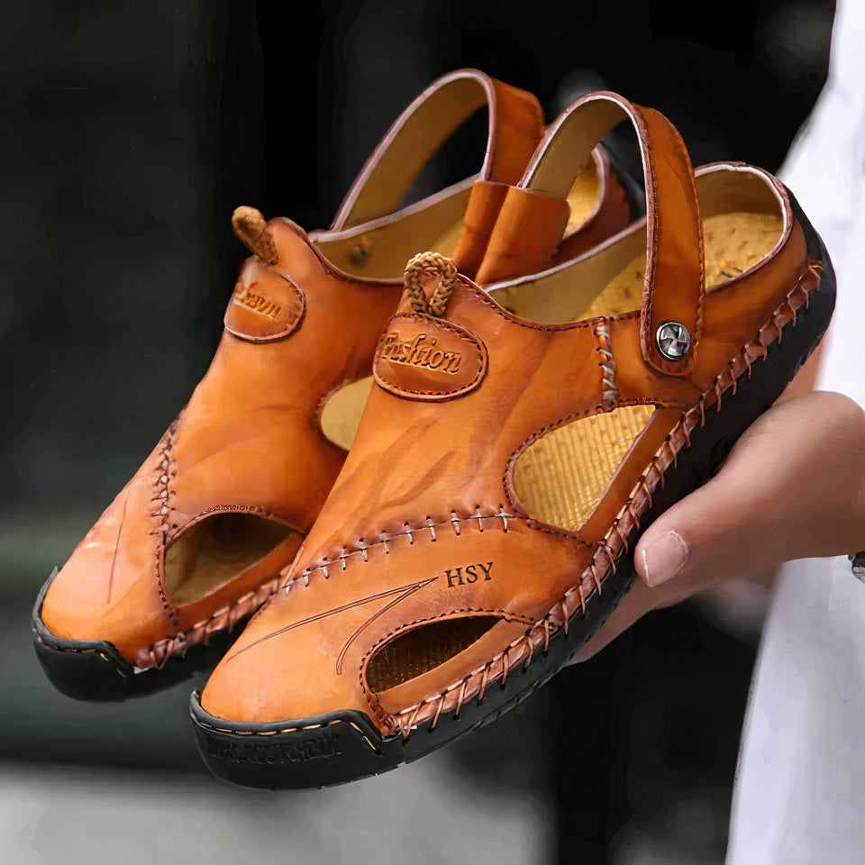 Benny | Men's Closed Toe Leather Outdoor Sandals
