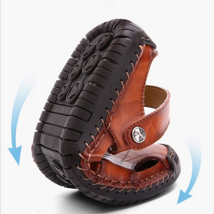 Benny | Men's Closed Toe Leather Outdoor Sandals