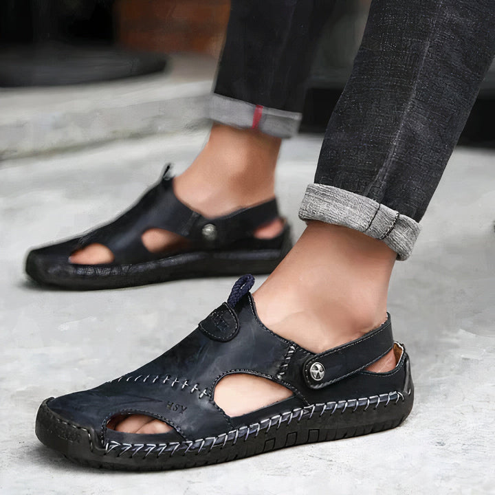 Benny | Men's Closed Toe Leather Outdoor Sandals