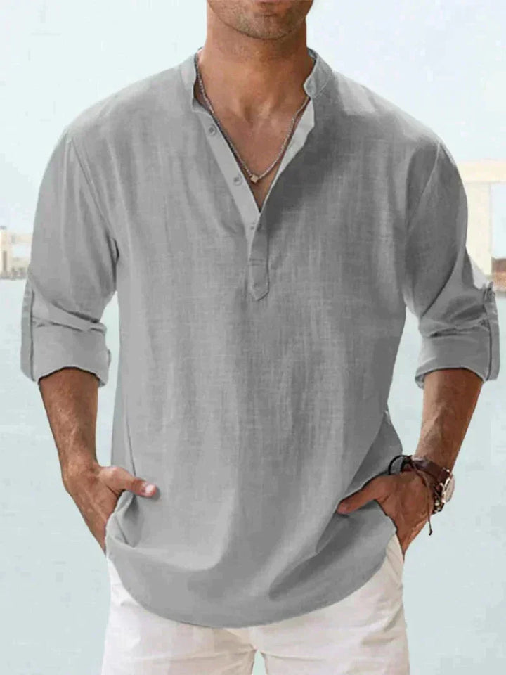Blaise | Men's Relaxed Lightweight Linen Blend Button-Down Shirt