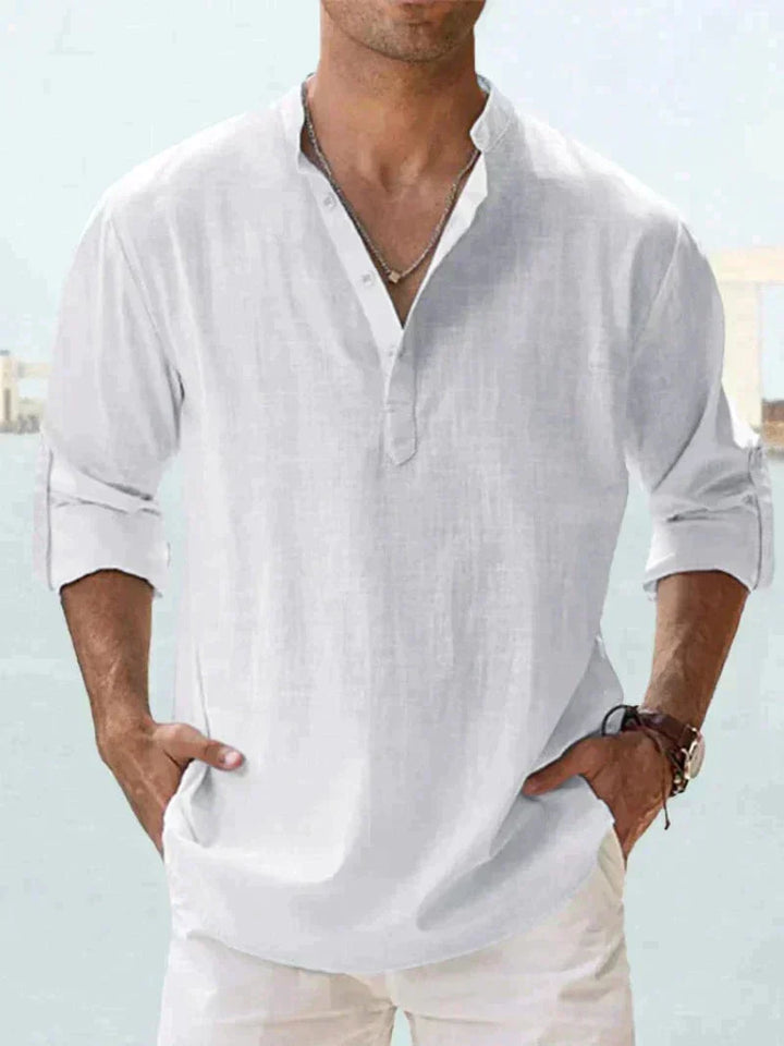 Blaise | Men's Relaxed Lightweight Linen Blend Button-Down Shirt