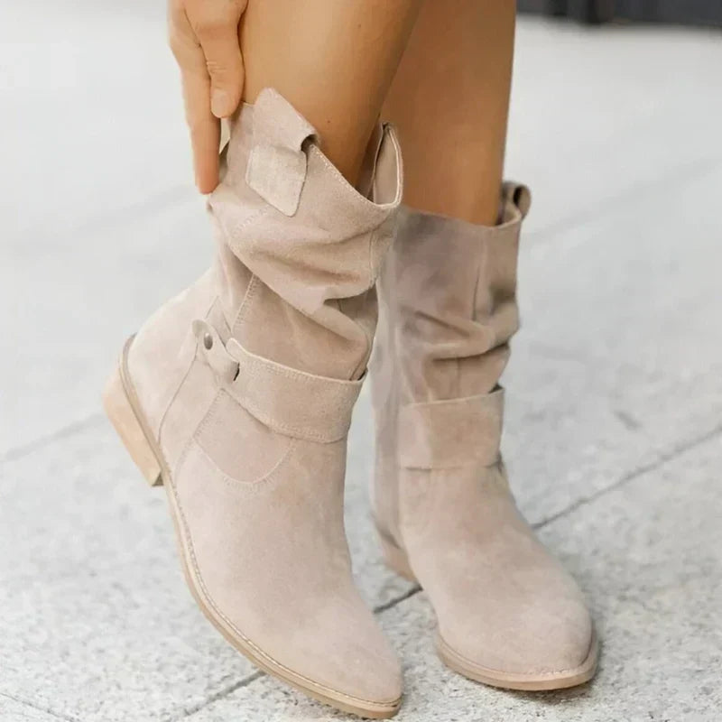 Odilia | Women's Slouch Ankle Boots with Side Zip