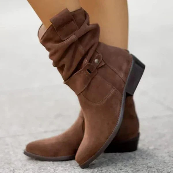 Odilia | Women's Slouch Ankle Boots with Side Zip