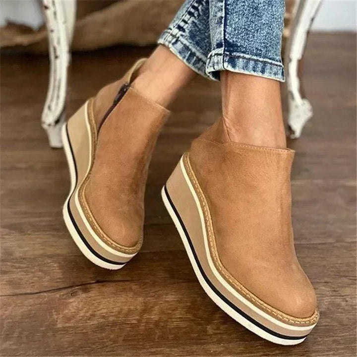 Petronille | Women's Platform Wedge Chelsea Boots