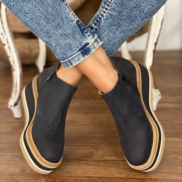 Petronille | Women's Platform Wedge Chelsea Boots