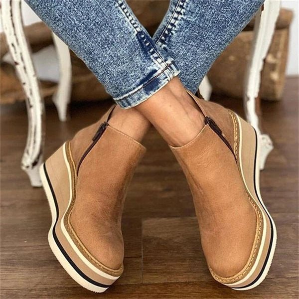 Petronille | Women's Platform Wedge Chelsea Boots