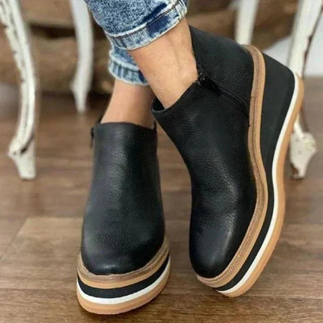Petronille | Women's Platform Wedge Chelsea Boots