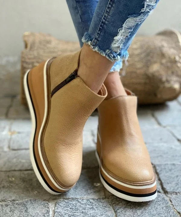 Petronille | Women's Platform Wedge Chelsea Boots