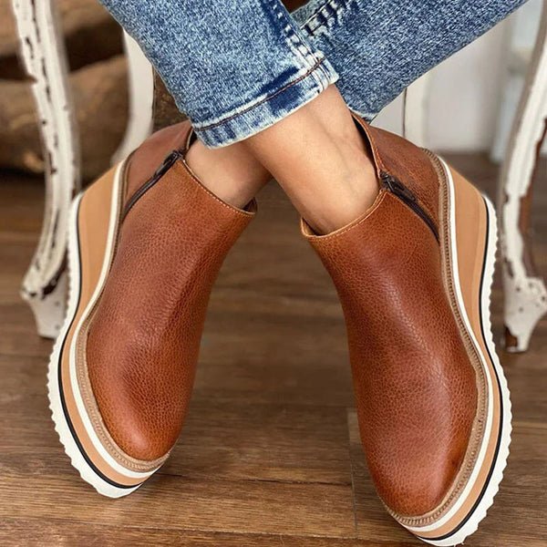 Petronille | Women's Platform Wedge Chelsea Boots