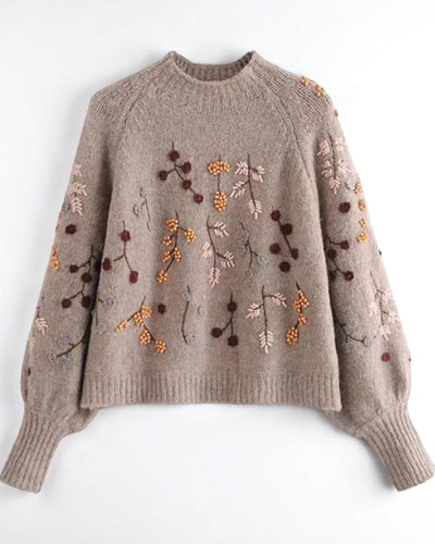 Dinah Pullover | Knitted Floral Pattern