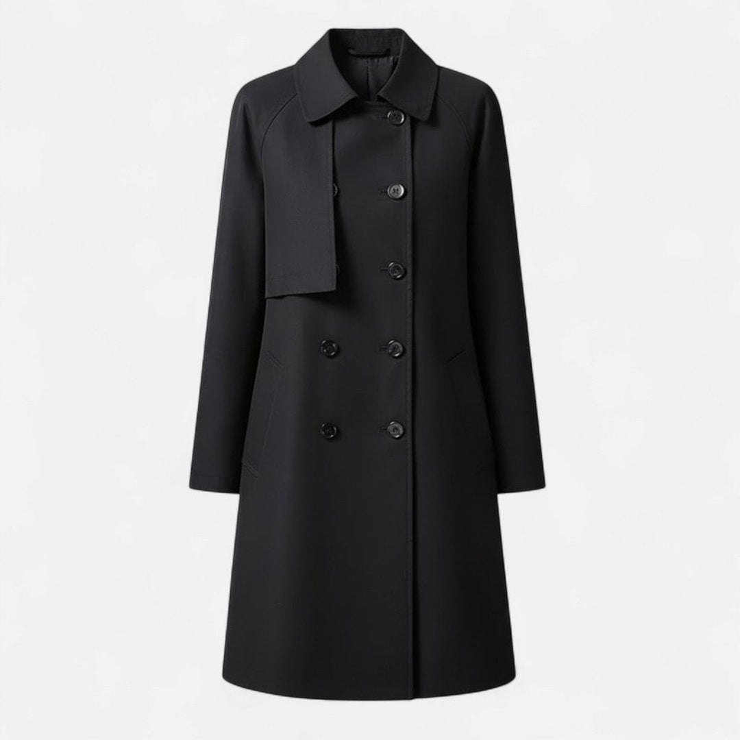 Octavie | Women's Midi Double-Breasted Coat with Stand Collar