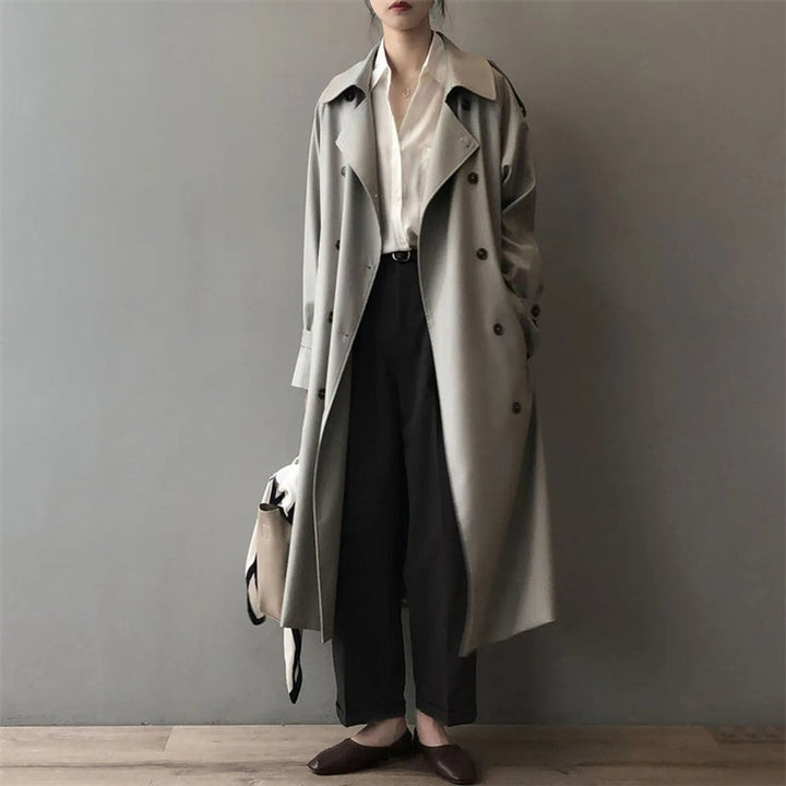 Berenice | Women's Belted Double-Breasted Trench Coat with Storm Flap