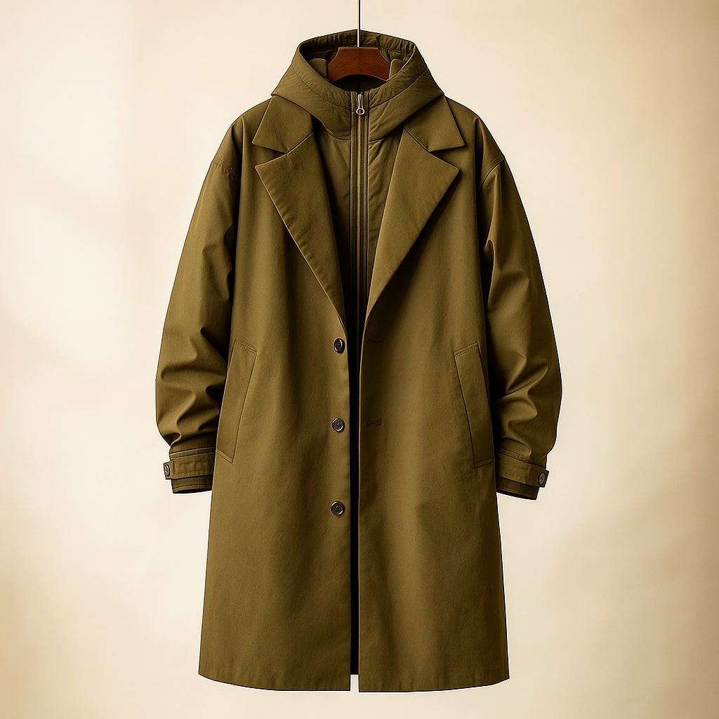 Cadoc | Men's Longline Coat with Removable Insert