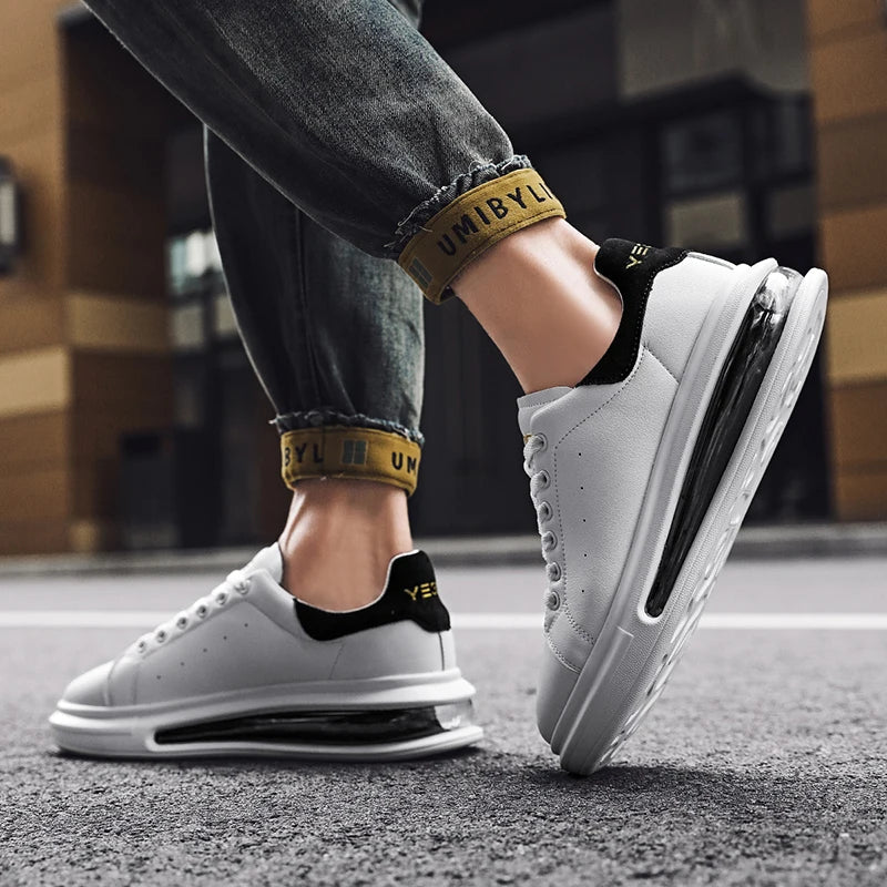 Caleb | Men's Thick Sole Lace-Up Low Top Sneakers