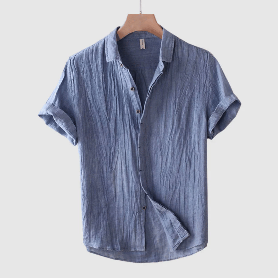Camden | Men's Textured Linen Short Sleeve Summer Shirt