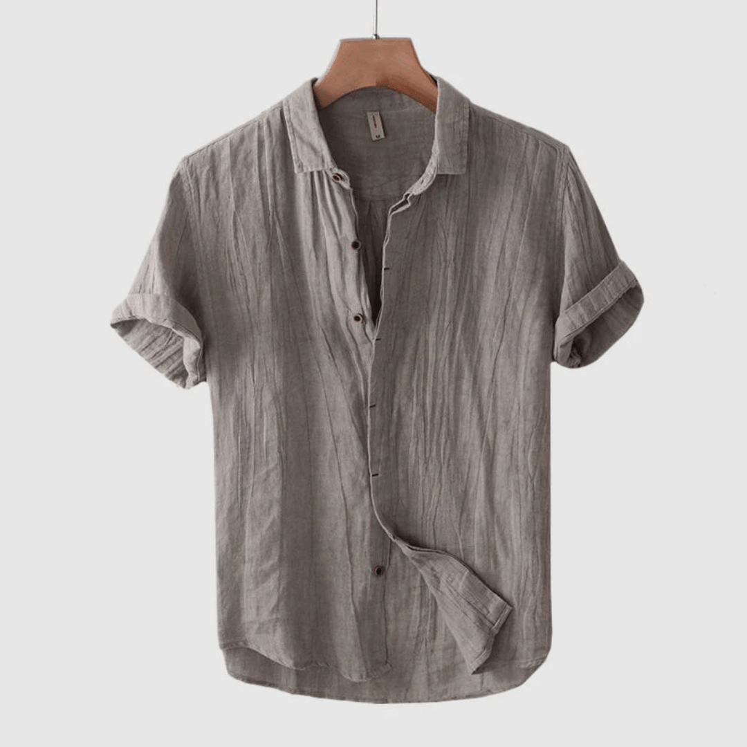 Camden | Men's Textured Linen Short Sleeve Summer Shirt
