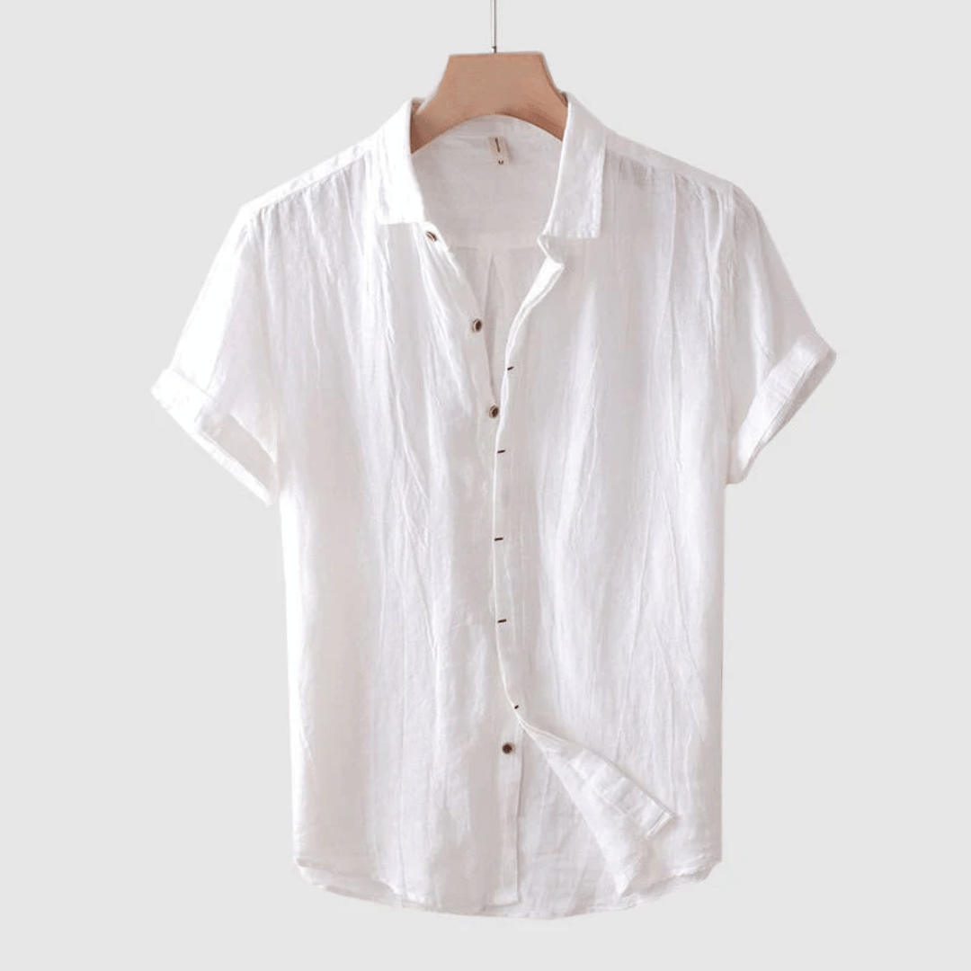 Camden | Men's Textured Linen Short Sleeve Summer Shirt
