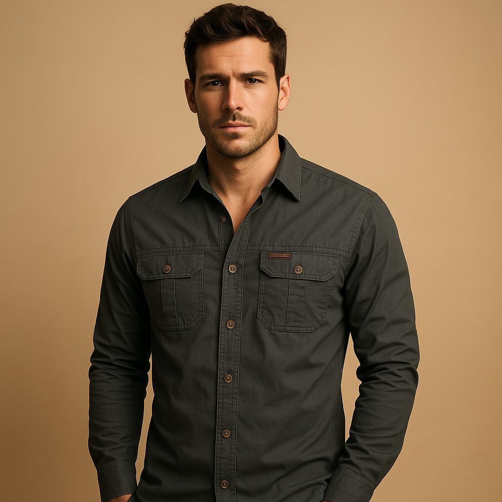 Men's Cargo Shirt with Pockets