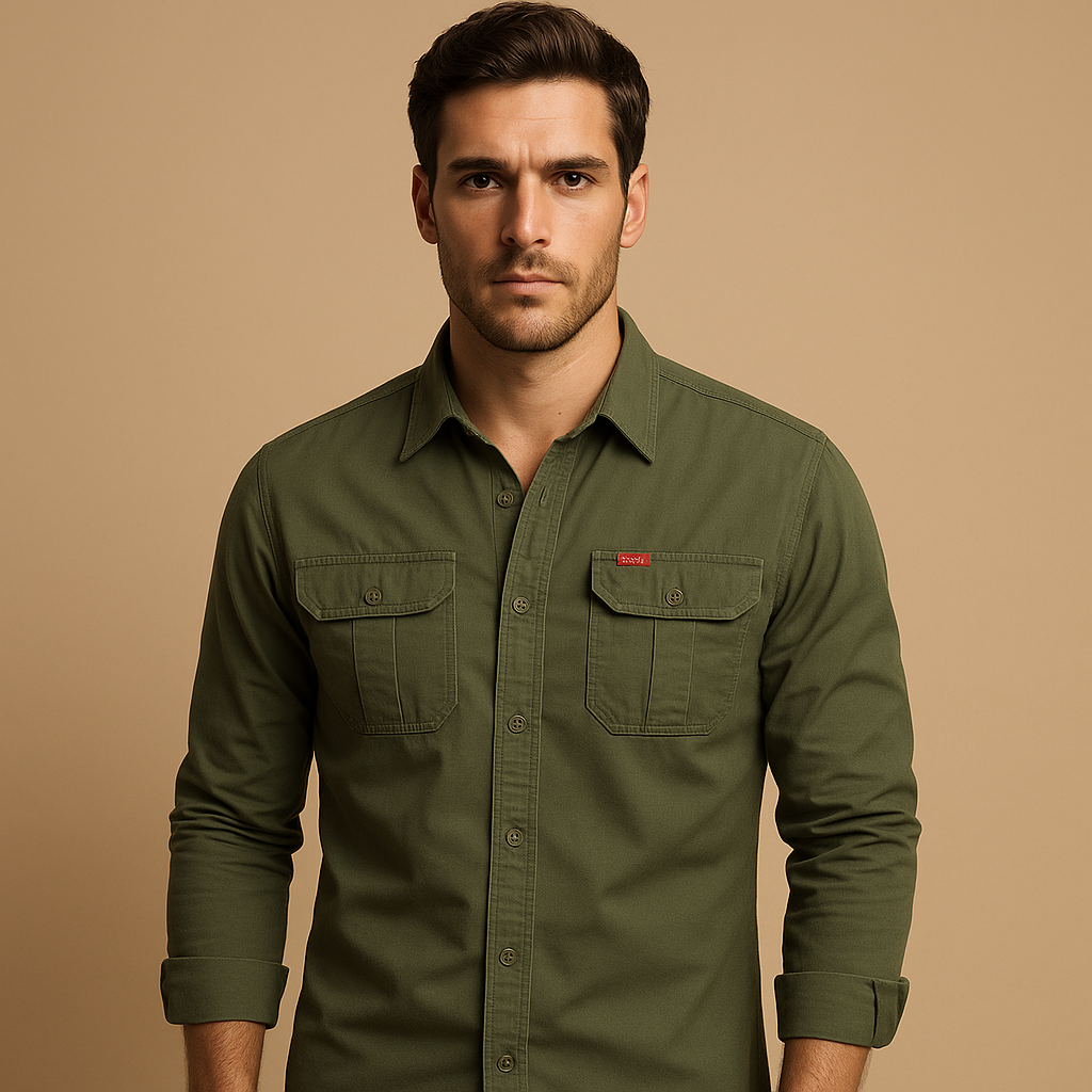 Men's Cargo Shirt with Pockets