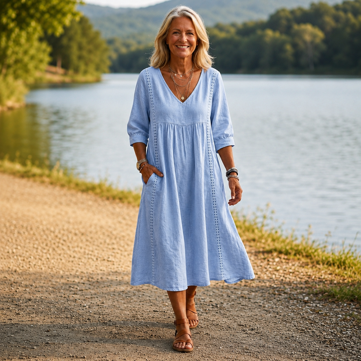 Carmen | Women's Lightweight Breathable Pocketed Maxi Dress