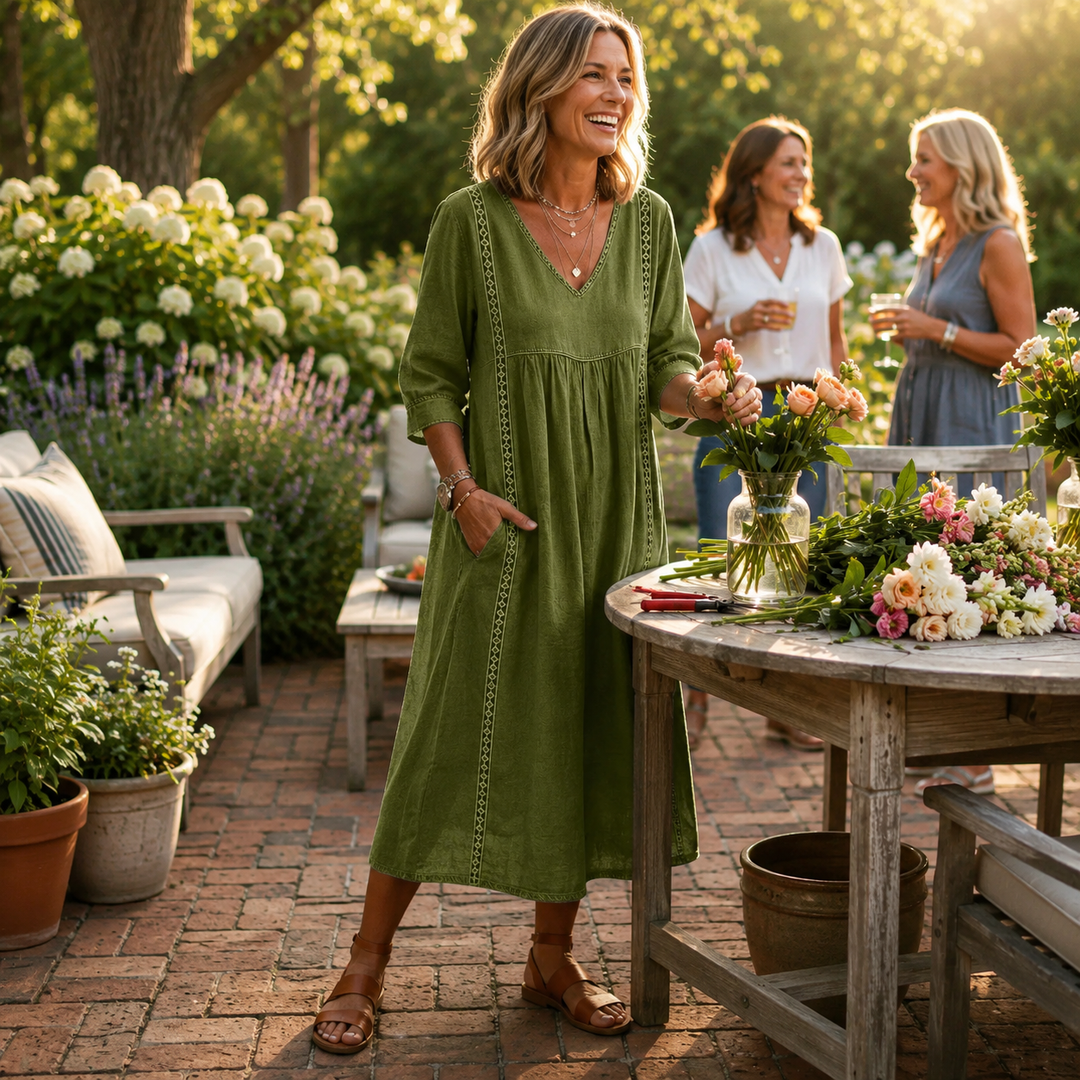 Carmen | Women's Lightweight Breathable Pocketed Maxi Dress