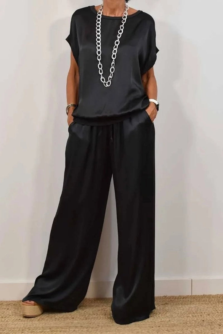 Cassandra | Women's Fluid Palazzo Elegant Drape Set