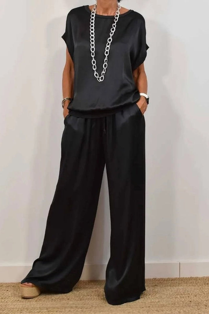 Cassandra | Women's Fluid Palazzo Elegant Drape Set
