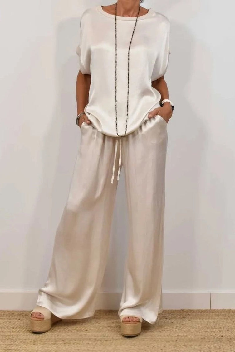 Cassandra | Women's Fluid Palazzo Elegant Drape Set