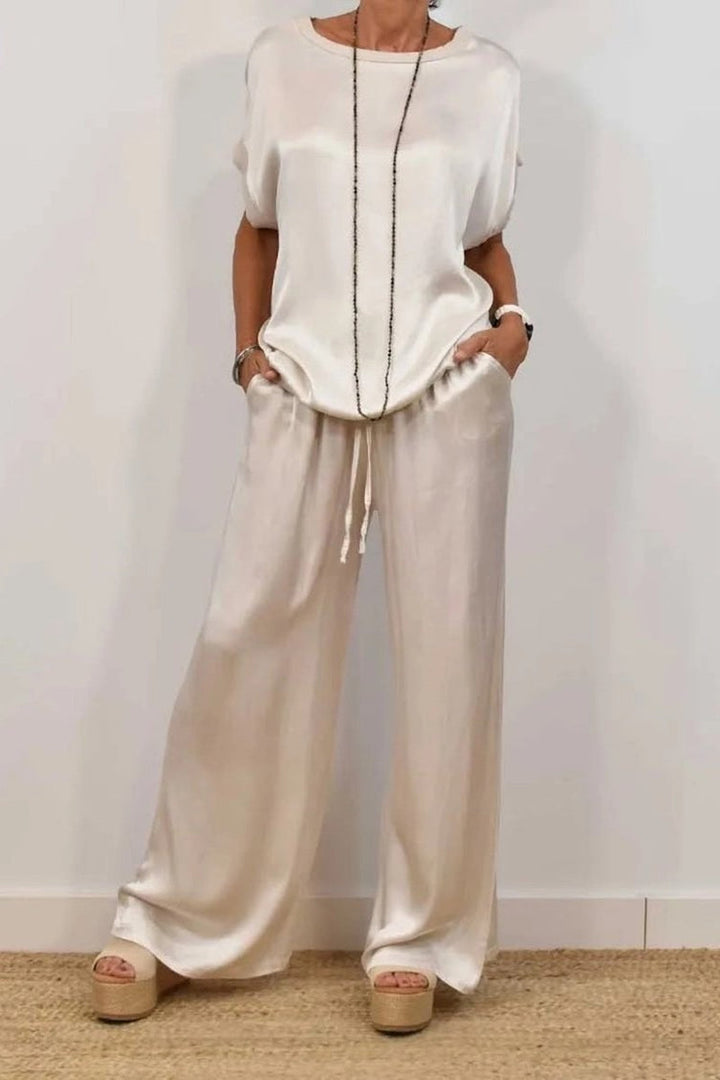 Cassandra | Women's Fluid Palazzo Elegant Drape Set