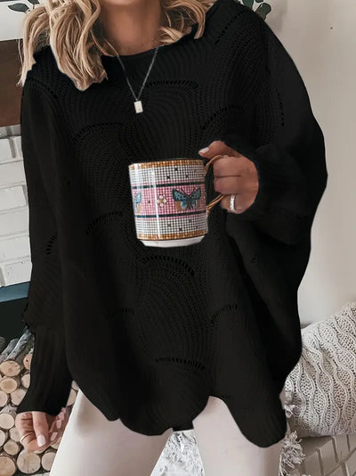 Amélie | Oversized Plain Knit Sweater