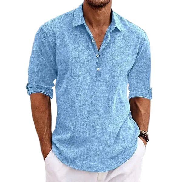 Cedric | Men's Breathable Refined Linen Polo Shirt