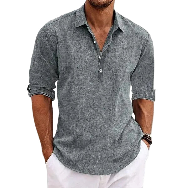 Cedric | Men's Breathable Refined Linen Polo Shirt