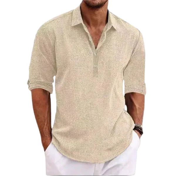 Cedric | Men's Breathable Refined Linen Polo Shirt