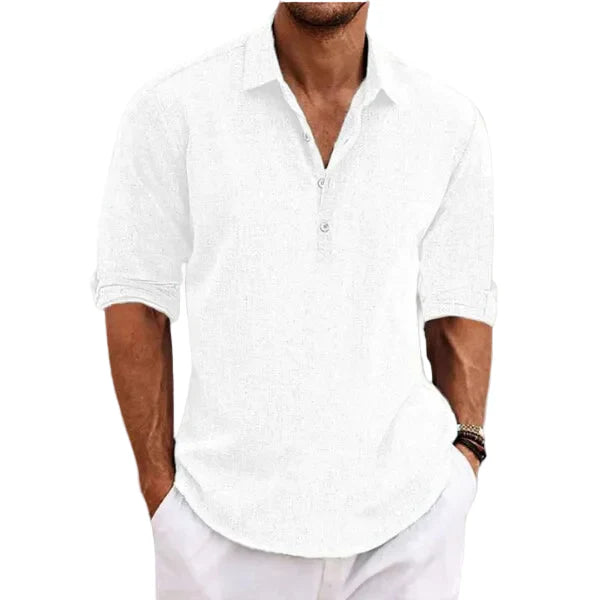 Cedric | Men's Breathable Refined Linen Polo Shirt